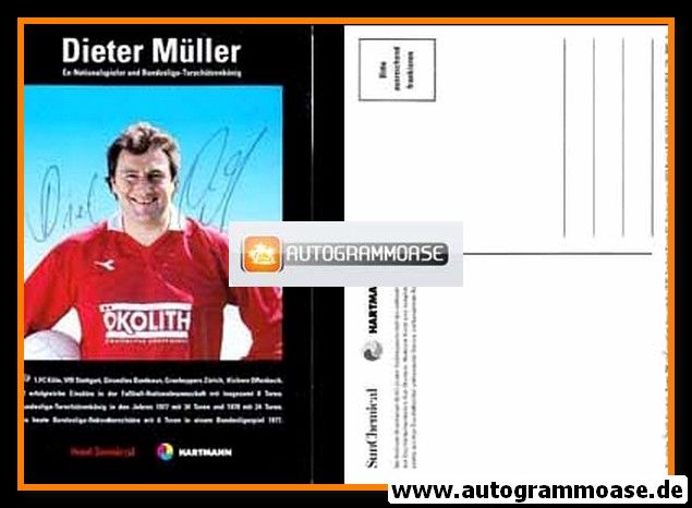 Autogramm Fussball | 1990er | Dieter MÜLLER (Portrait Color) Sun Chemical