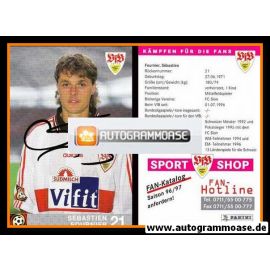 Autogramm Fussball | VfB Stuttgart | 1996 rosa | Sebastien FOURNIER