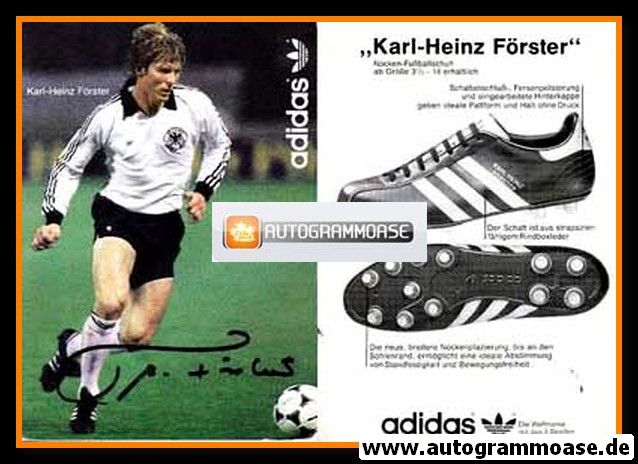 Autogramm Fussball | DFB | 1982 Adidas | Karl-Heinz FÖRSTER (Fussballschuh)