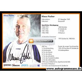 Autogramm Fussball | 2000er | Klaus FISCHER (Portrait Color) Vita