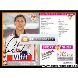 Autogramm Fussball | VfB Stuttgart | 1996 rosa | Radoslaw GILEWICZ
