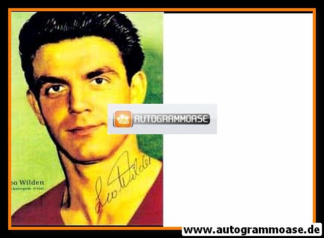 Autogramm Fussball | DFB | 1950er Retro Foto | Leo WILDEN (Portrait Color)