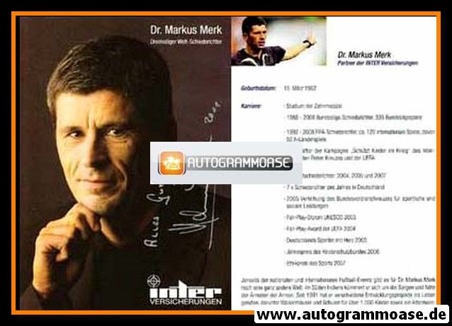 Autogramm Fussball | Schiedsrichter | 2000er | Markus MERK (Inter)