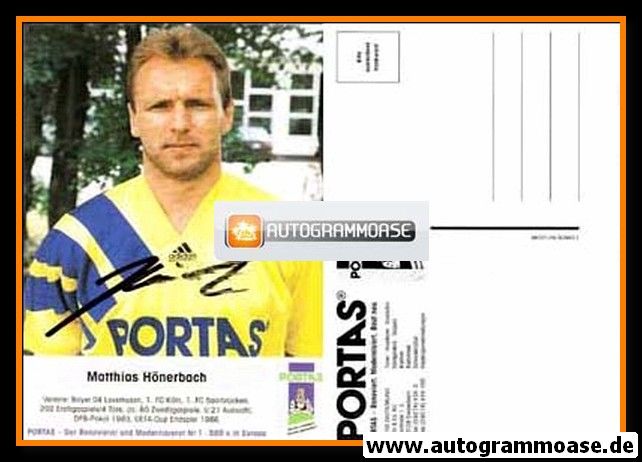 Autogramm Fussball | 2000er Portas | Matthias HÖNERBACH