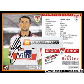 Autogramm Fussball | VfB Stuttgart | 1996 rot | Marco GRIMM