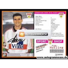 Autogramm Fussball | VfB Stuttgart | 1996 rosa | Marco HABER