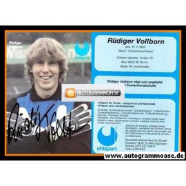 Autogramm Fussball | 1980er Uhlsport | Rüdiger VOLLBORN (Bayer Leverkusen)