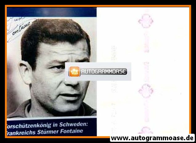 Autogramm Fussball | Frankreich | 1980er Foto | Just FONTAINE (Portrait SW)
