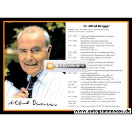 Autogramm Politik | CDU | Alfred DREGGER | 1990er (Portrait Color) Lebenslauf
