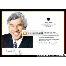 Autogramm Politik | CSU | Alois KARL | 2000er (Portrait Color) 