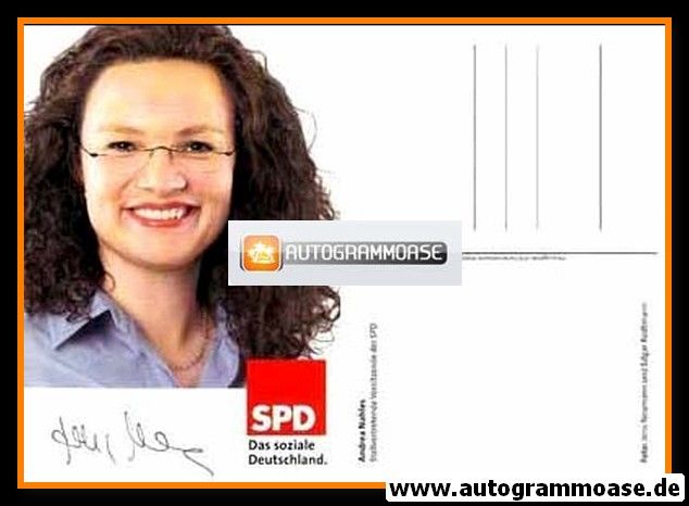 Autogramm Politik | SPD | Andrea NAHLES | 2000er ("Das Soziale Deutschland")