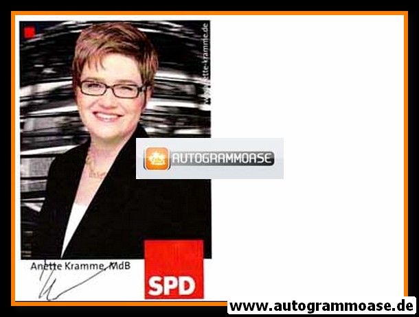Autogramm Politik | SPD | Anette KRAMME | 2000er (Portrait Color) 1