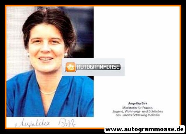 Autogramm Politik | GRÜNE | Angelika BIRK | 1990er (Portrait Color)