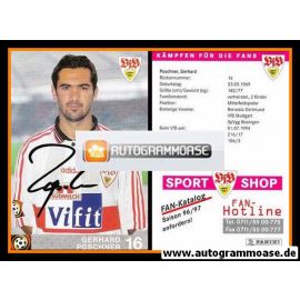Autogramm Fussball | VfB Stuttgart | 1996 rosa | Gerhard POSCHNER 