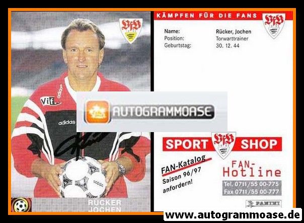 Autogramm Fussball | VfB Stuttgart | 1996 rot | Jochen RÜCKER