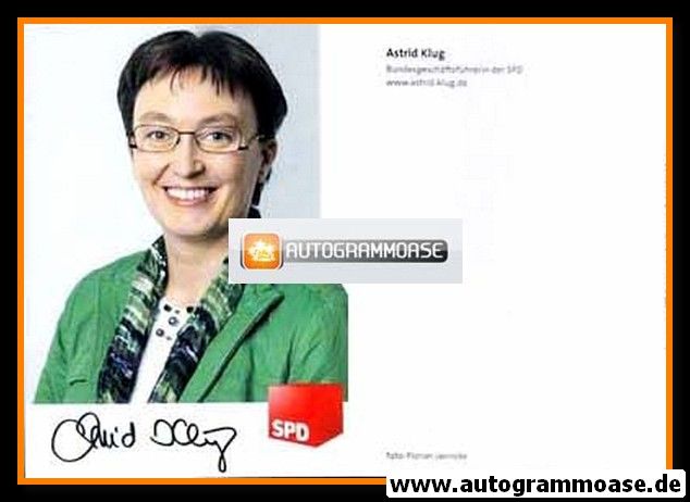 Autogramm Politik | SPD | Astrid KLUG | 2000er (Portrait Color)