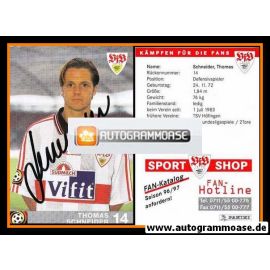 Autogramm Fussball | VfB Stuttgart | 1996 rot | Thomas SCHNEIDER