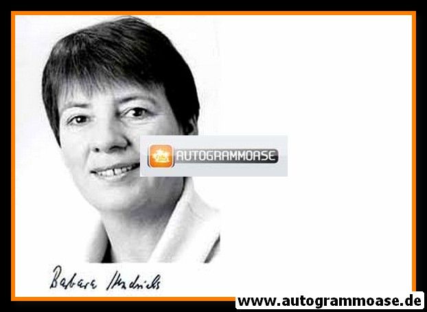 Autogramm Politik | SPD | Barbara HENDRICKS | 1990er Foto (Portrait SW)