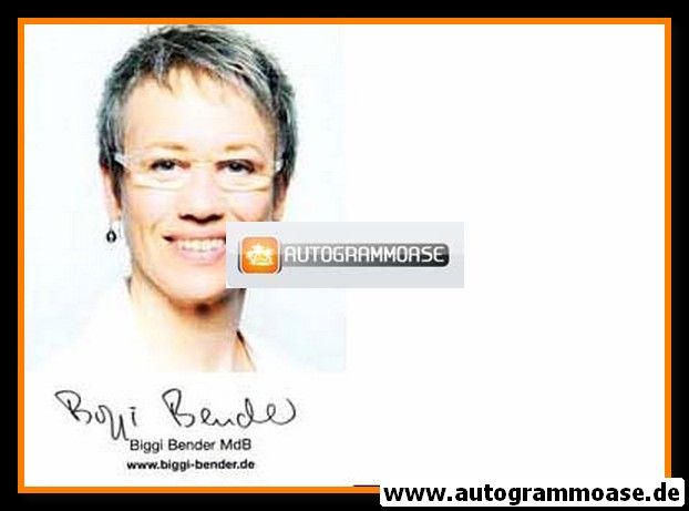 Autogramm Politik | GRÜNE | Biggi BENDER | 2000er (Portrait Color) 1