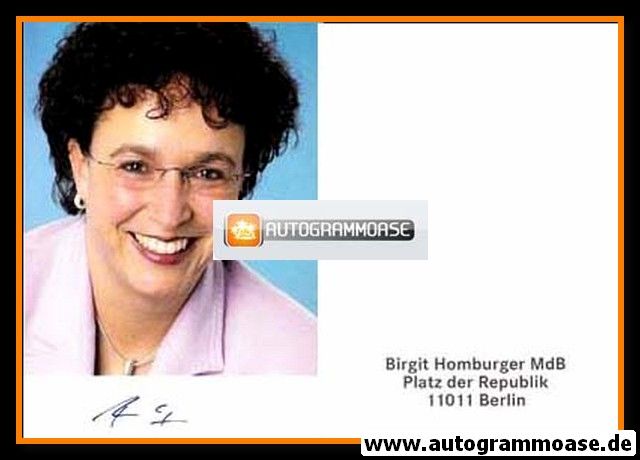 Autogramm Politik | FDP | Birgit HOMBURGER | 2000er (Portrait Color) 1