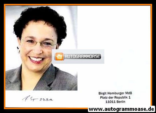 Autogramm Politik | FDP | Birgit HOMBURGER | 2000er (Portrait Color) 2