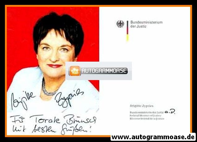Autogramm Politik | SPD | Brigitte ZYPRIES | 2000er (Portrait Color) 1