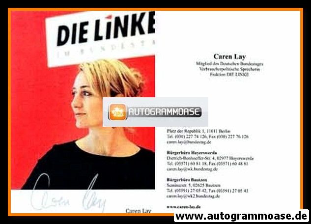 Autogramm Politik | LINKE | Caren LAY | 2000er (Portrait Color)