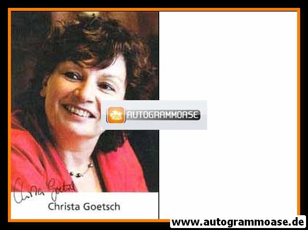 Autogramm Politik | GRÜNE | Christa GOETSCH | 2000er (Portrait Color) 
