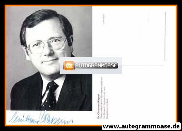 Autogramm Politik | CDU | Christean WAGNER | 1980er (Portrait SW)