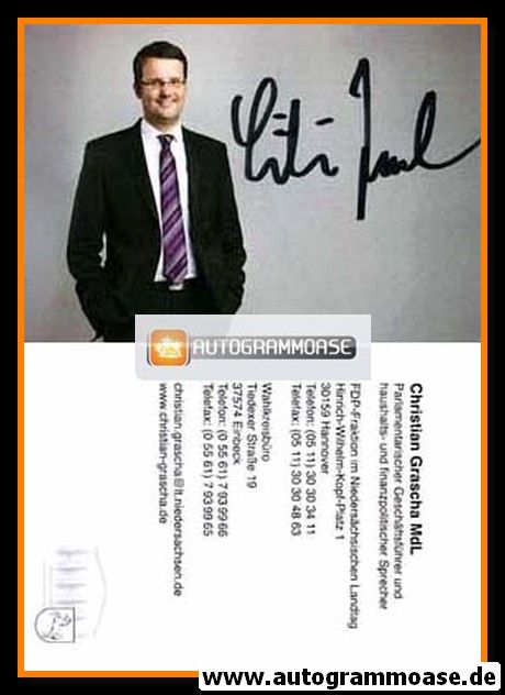 Autogramm Politik | FDP | Christian GRASCHA | 2000er (Portrait Color)