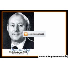 Autogramm Politik | CDU | Christian LENZER | 1970er (Portrait SW) "Für Sie Nach Bonn")