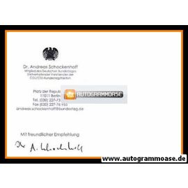Autogramm Politik | CDU | Andreas SCHOCKENHOFF | 2000er Druck (Visitenkarte)
