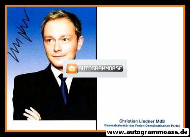 Autogramm Politik | FDP | Christian LINDNER | 2000er (Portrait Color) 1