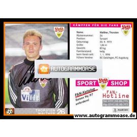 Autogramm Fussball | VfB Stuttgart | 1996 rosa | Thorsten WALTHER