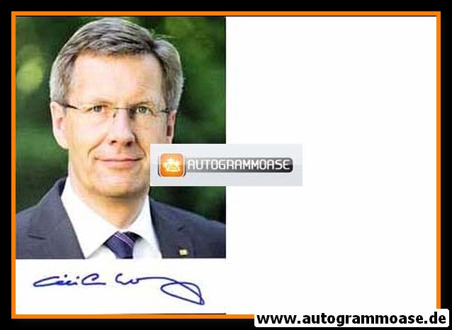 Autogramm Politik | CDU | Christian WULFF | 2000er Druck (Portrait Color)