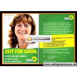Autogramm Politik | GRÜNE | Claudia WILLGER | 2009 (Landtagswahl)