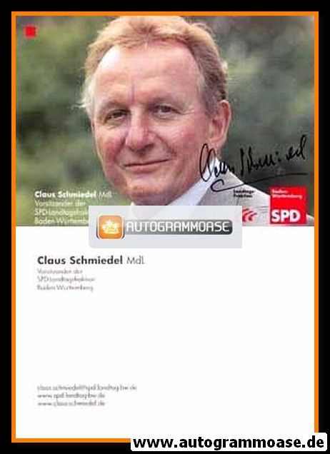 Autogramm Politik | SPD | Claus SCHMIEDEL | 2000er (Portrait Color)