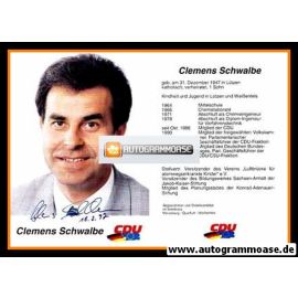Autogramm Politik | CDU | Clemens SCHWALBE | 1990er (Lebenslauf)