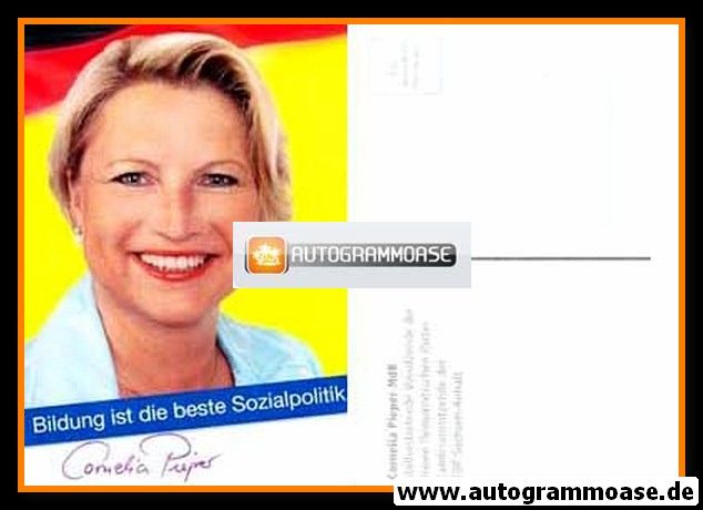 Autogramm Politik | FDP | Cornelia PIEPER | 2000er (Portrait Color) 2