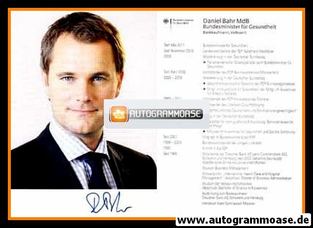 Autogramm Politik | FDP | Daniel BAHR | 2000er (Lebenslauf)