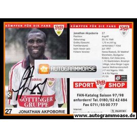 Autogramm Fussball | VfB Stuttgart | 1997 | Jonathan AKPOBORIE