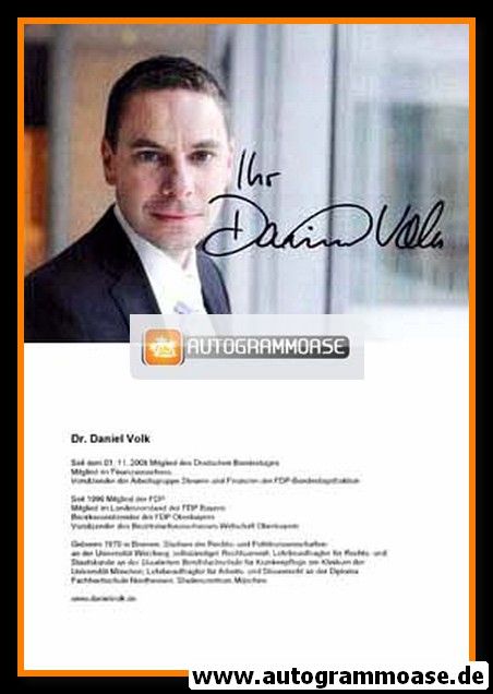 Autogramm Politik | FDP | Daniel VOLK | 2000er (Lebenslauf)