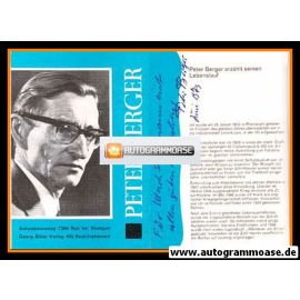 Autogramm Literatur | Peter BERGER | 1970er (Broschüre)