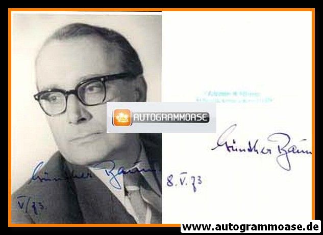 Autogramm Literatur | Günther BAUM | 1970er (Portrait SW)