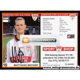 Autogramm Fussball | VfB Stuttgart | 1997 | Matthias BECKER