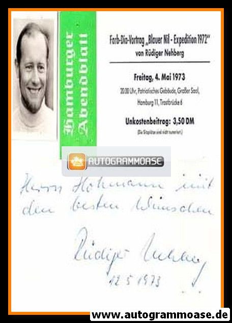 Autograph Extremsport | Rüdiger NEHBERG | 1973 (Ticket)