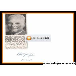 Autograph Literatur | Horst Wolfram GEISSLER | 1970er (Portrait SW)