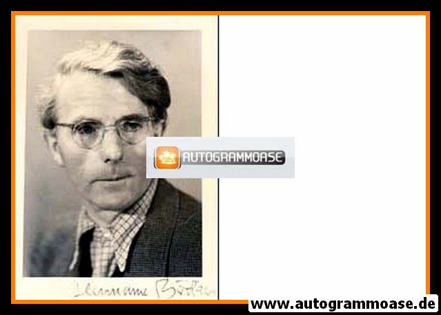 Autogramm Kunst | Hermann BÖCKER | 1970er (Portrait SW + Brief Ehefrau)