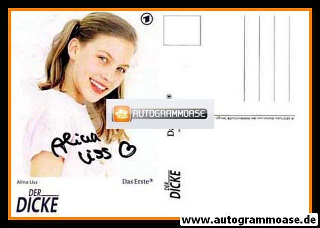 Autogramm TV | ARD | Alina LISS | 2000er "Der Dicke" (vd Mehden)