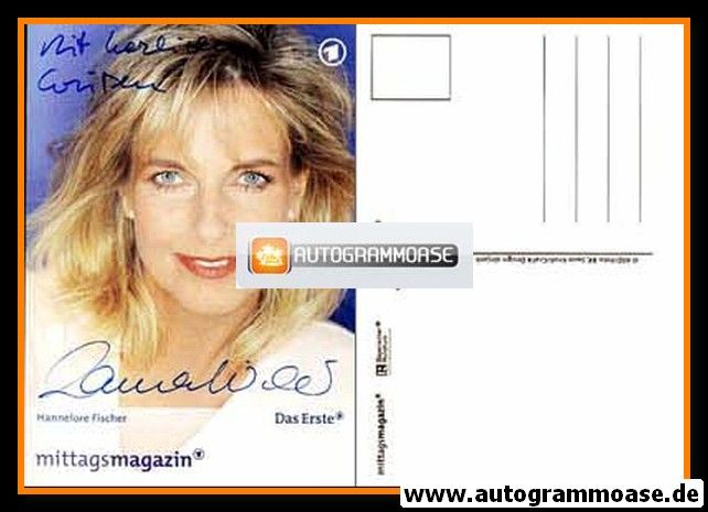 Autogramm TV | ARD | Hannelore FISCHER | 2000er "Mittagsmagazin" (Knoll)